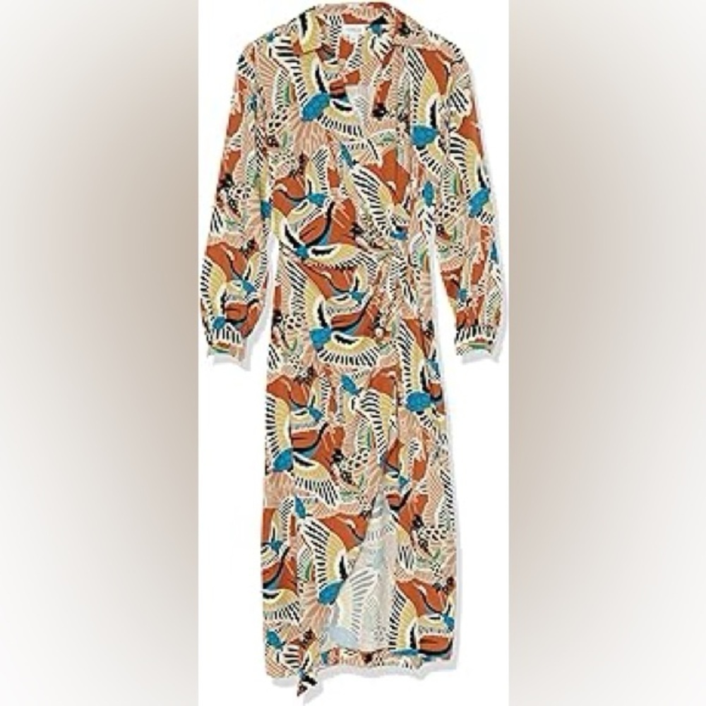 TEREA Women's Raina Draped Crossover Maxi Dress Sz XL - Picture 4 of 10